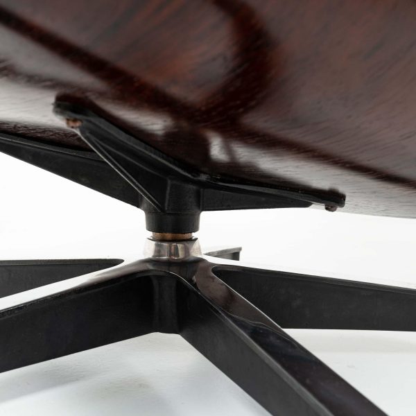 1958 1st Gen Herman Miller Eames Lounge Chair and Ottoman | Black Leather, Brazilian Rosewood - Image 12