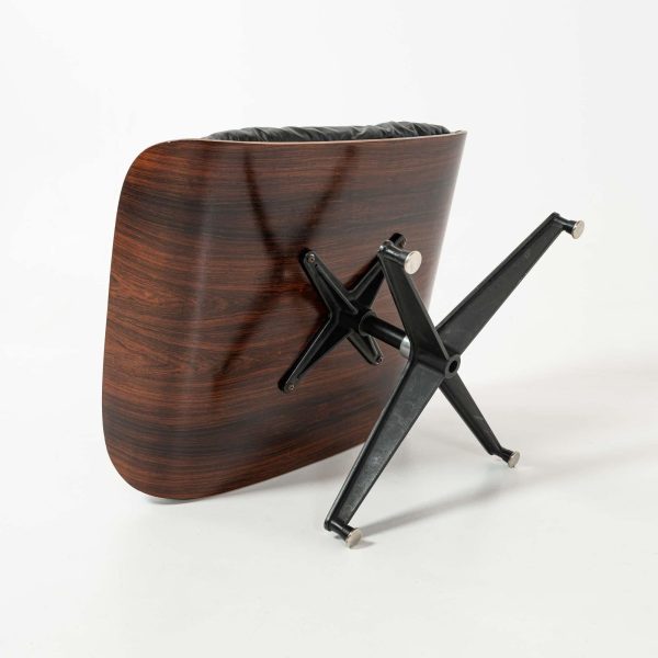 1958 1st Gen Herman Miller Eames Lounge Chair and Ottoman | Black Leather, Brazilian Rosewood - Image 10