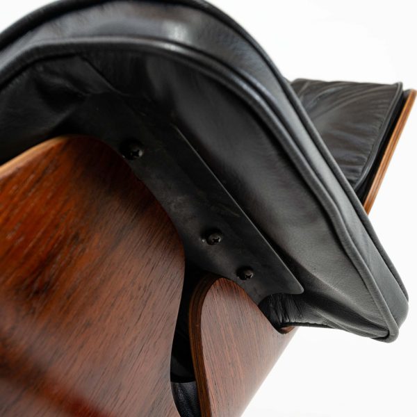 1958 1st Gen Herman Miller Eames Lounge Chair and Ottoman | Black Leather, Brazilian Rosewood - Image 11